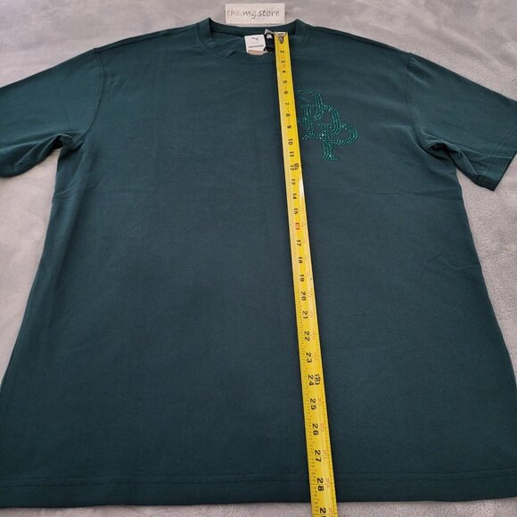 Puma X Dapper Dan Short Sleeve Green Birch Tee NWT Men's Medium Msrp $70 - Picture 7 of 8
